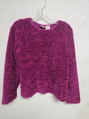 Arizona Jean Company Plush Magenta Crewneck Sweater